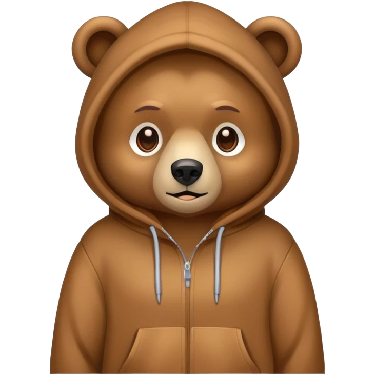 bear wear hoodie emoji