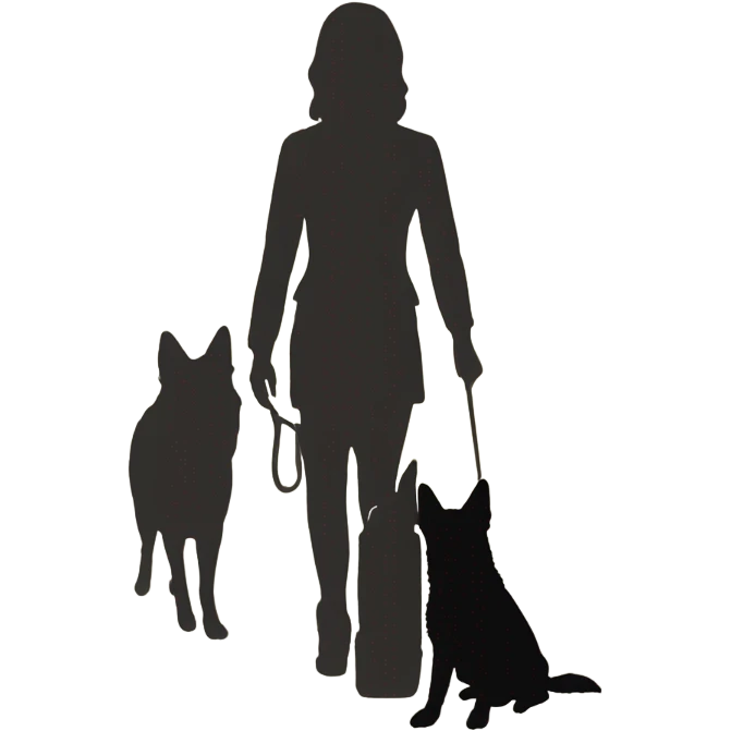 Women with German shepherd silhouette  emoji