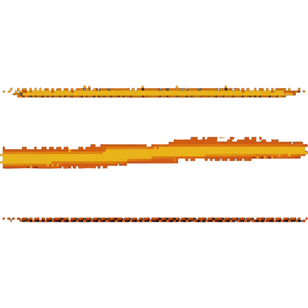 horizontal line of fire, extending left and right, orange and yellow emoji