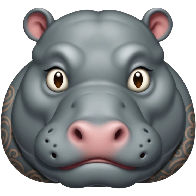 tatoos hippo, sleepy emoji