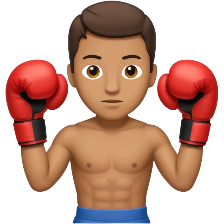 Can you make a cardboard box man with boxing gloves emoji
