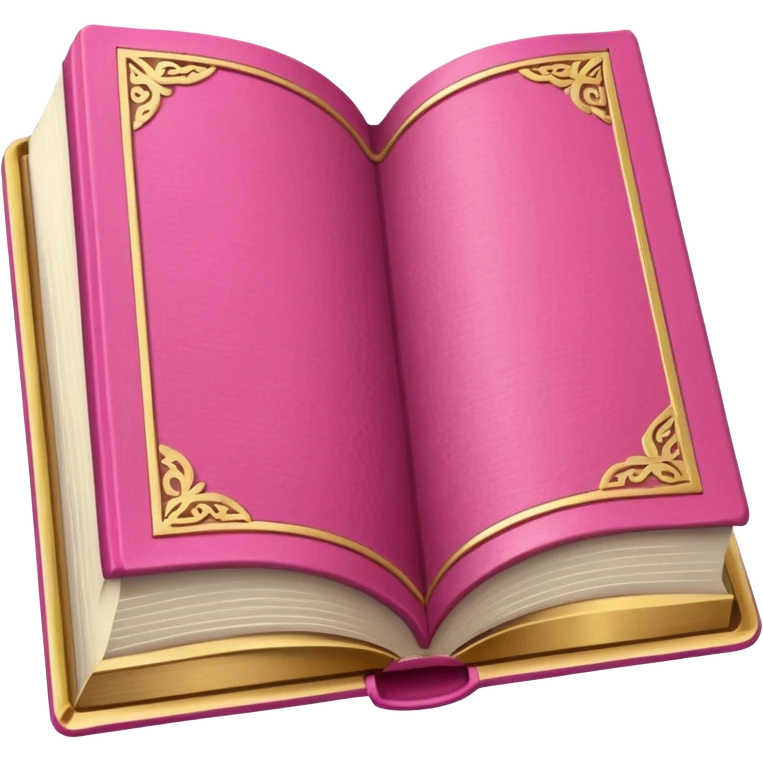 An open pink book, details in border
 emoji