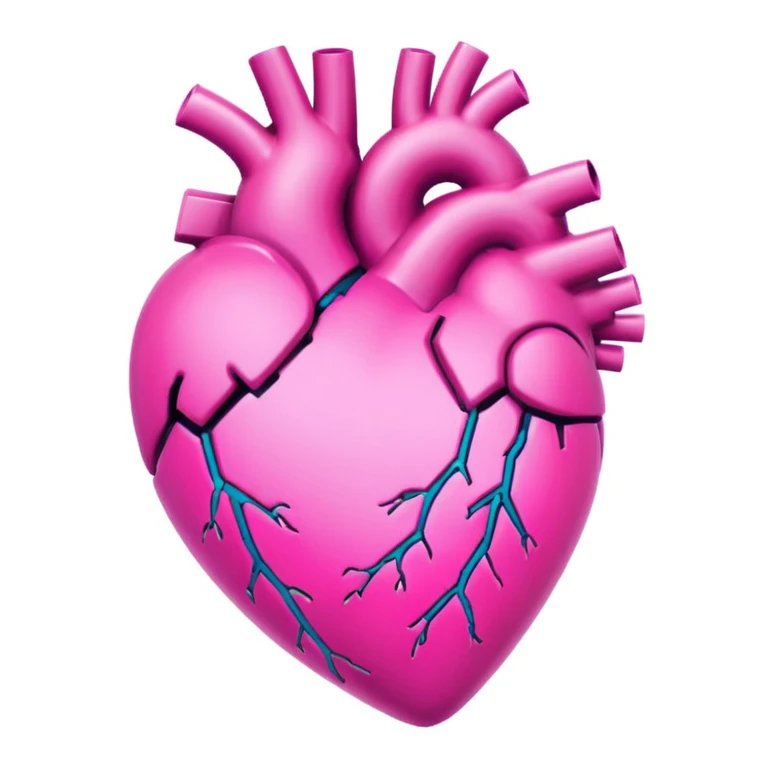 vaporwave themed heart emoji