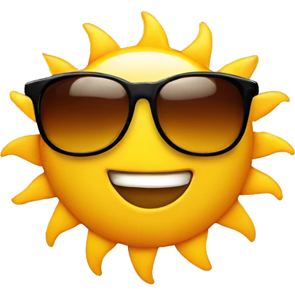 smiling sun wearing sunglasses  emoji