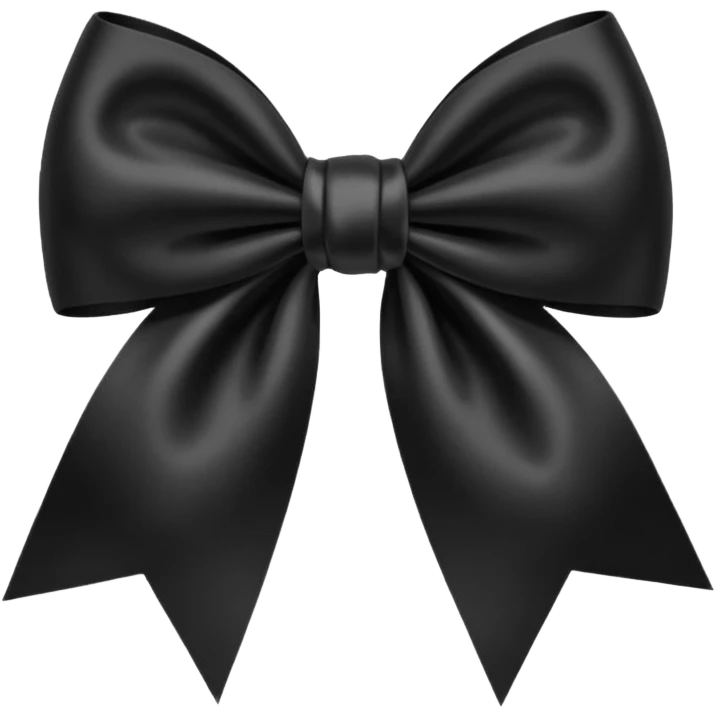 Black bow emoji