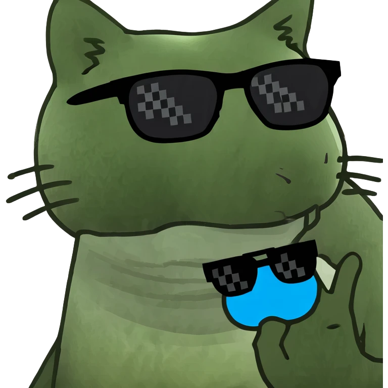 Cat with sunglasses emoji