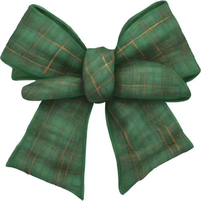 plaid bow emoji
