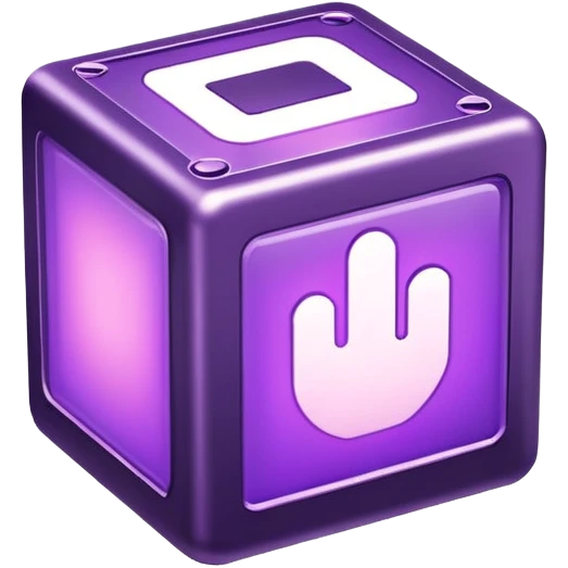 purple glowing box emoji