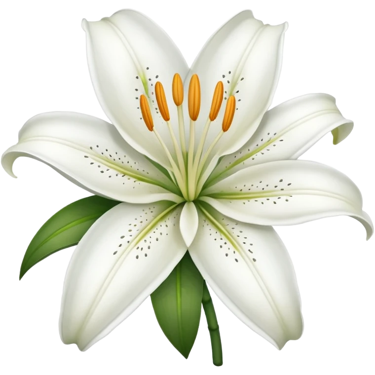 a white Lilly flower as a emoji emoji