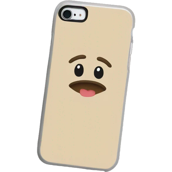 iPhone case beige  emoji