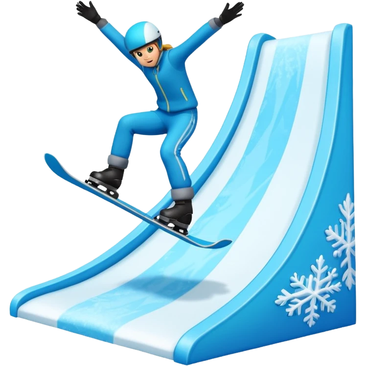 snow slope freestyle park kicker emoji