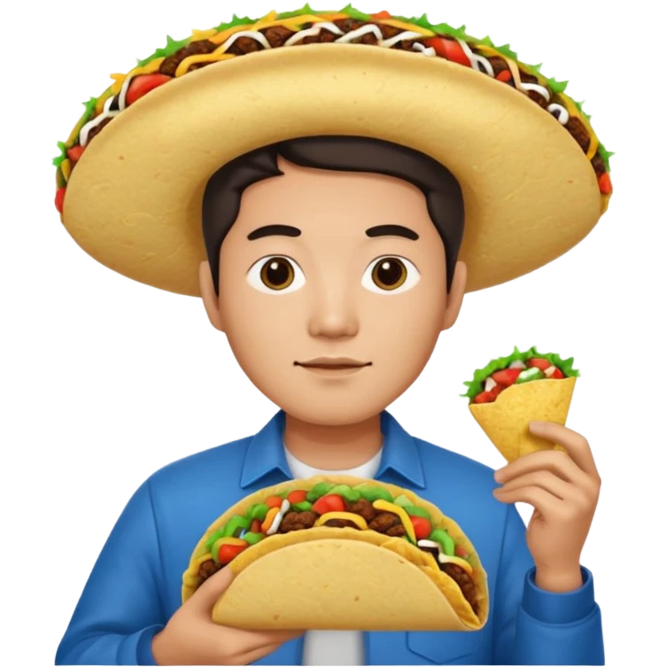 Korean man with a taco  emoji