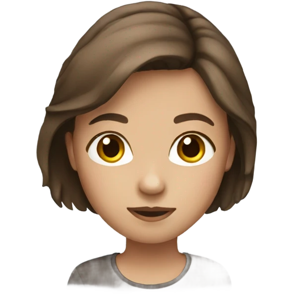 Girl with brown hair emoji