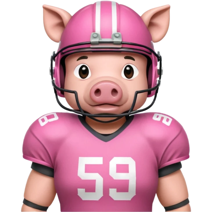 american football player pig emoji