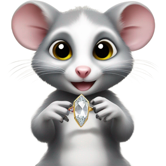 Possum with engagement ring  emoji