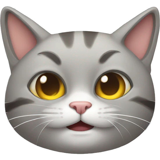 cat caught with mouse emoji