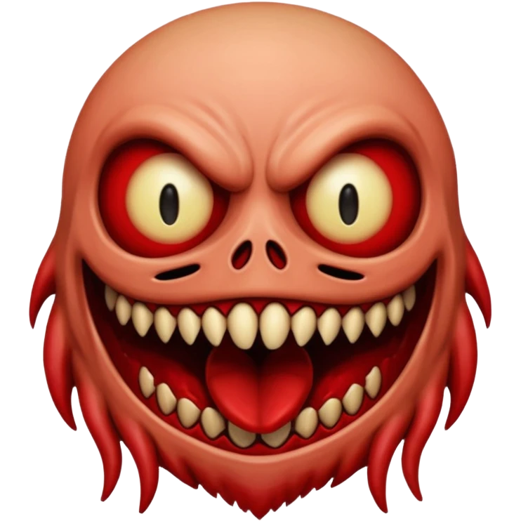 SCP-939 themed cursed emoji, faceless, monstrous, horror emoji