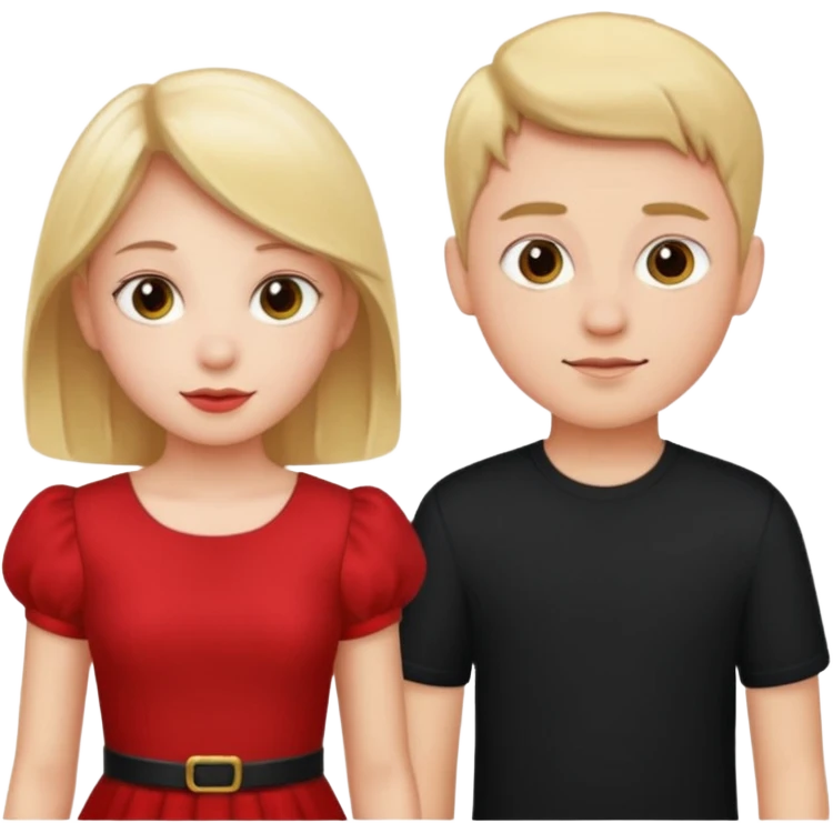 Wow good now just change the colour of dress girl red boy black emoji