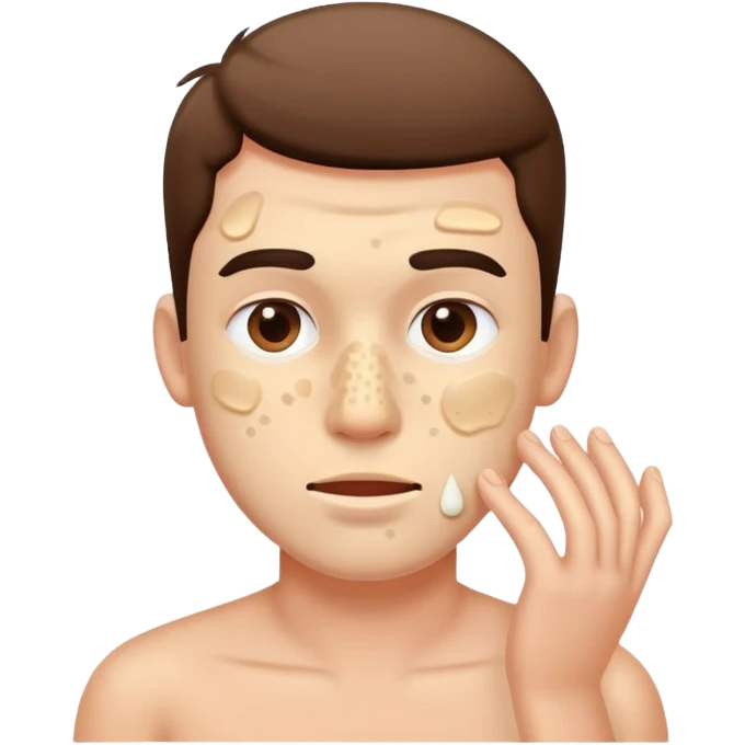 pimples on male face  emoji