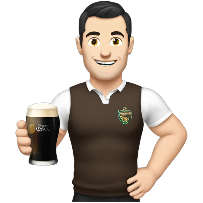 Johnny Sexton with a pint of Guinness emoji