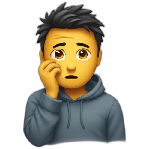 Hiding sad emoji