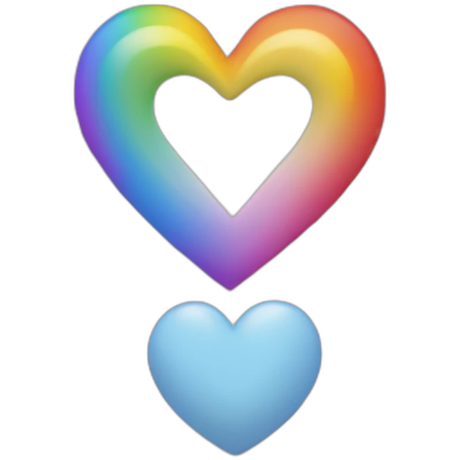 Coeur arc en ciel emoji