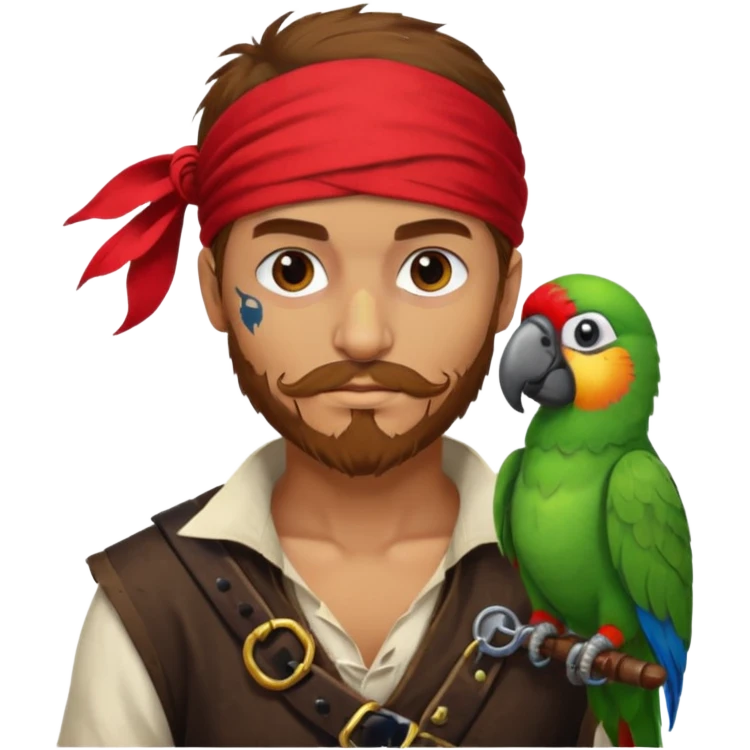 pirate and parrot emoji