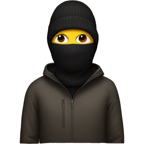A man with a ski mask on  emoji