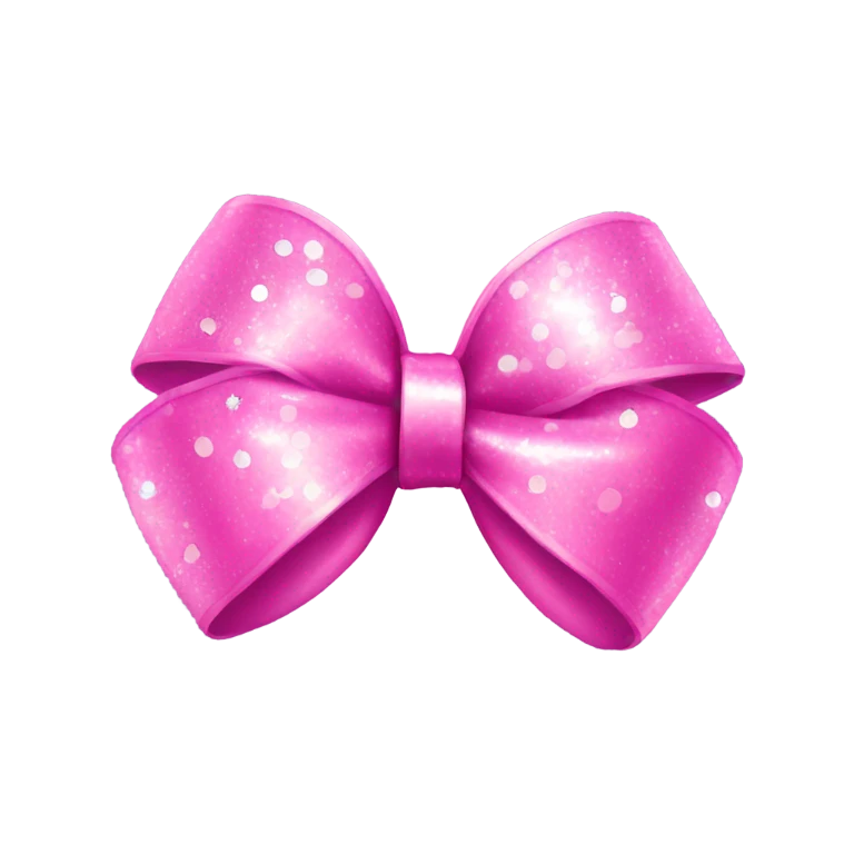 pink bow with disco ball  emoji