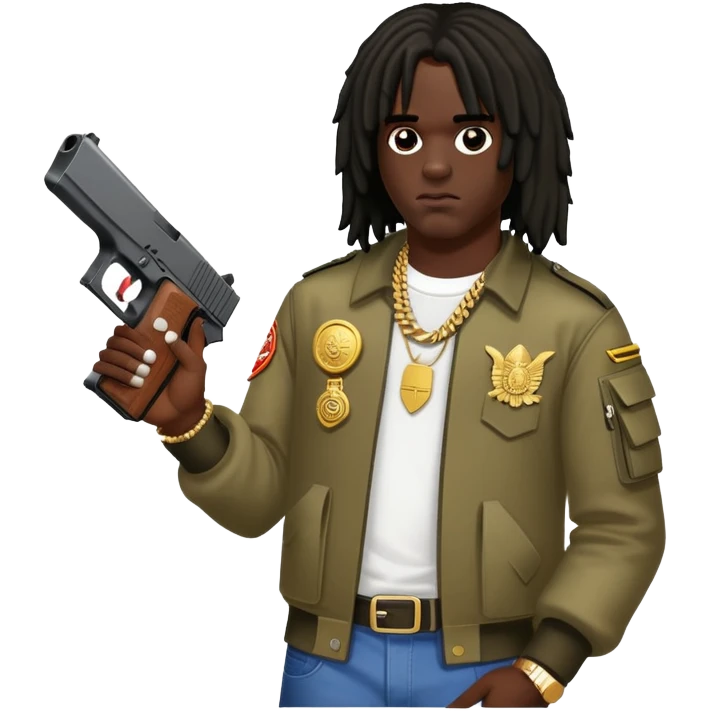 Chief keef with Glock switch emoji