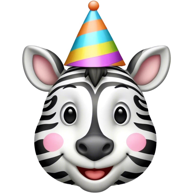 Zebra with a partyhat emoji
