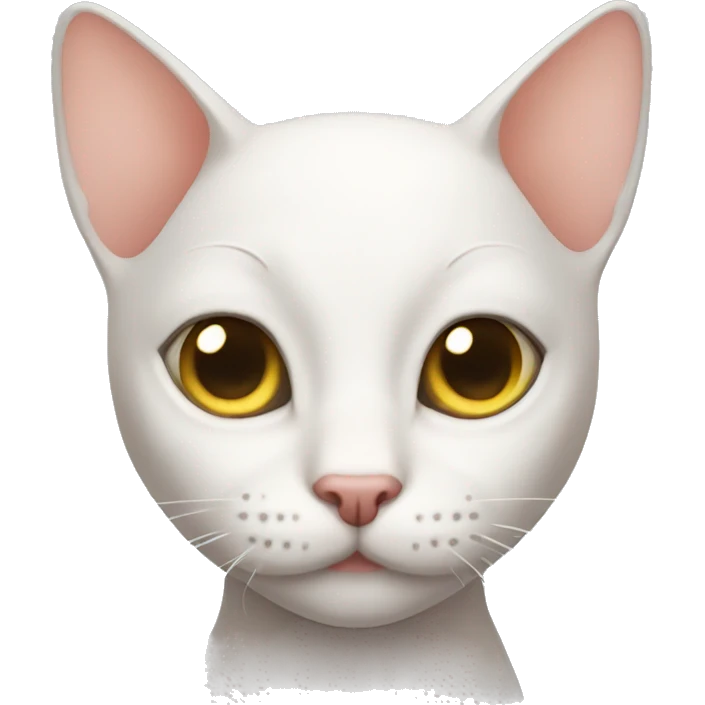 Bald kitty emoji