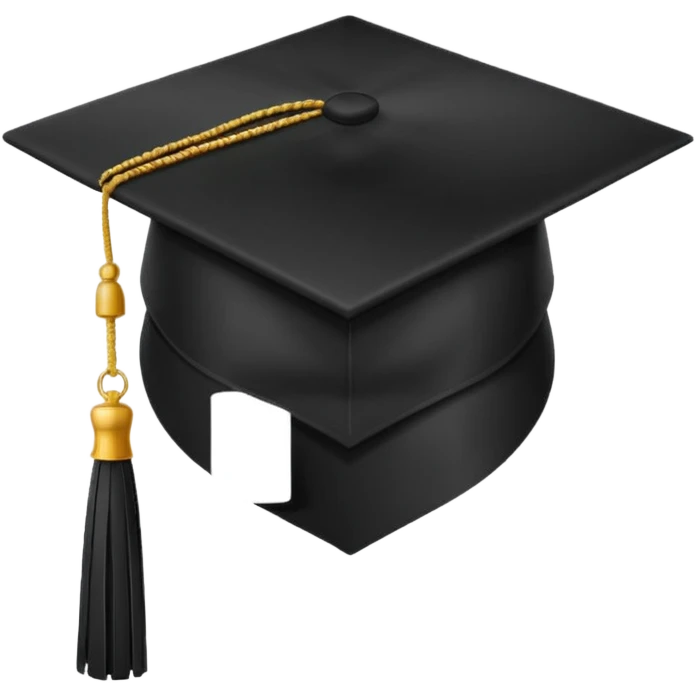 black grad cap emoji