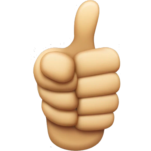 thumbs up emoji write Despachante Biazon inside emoji