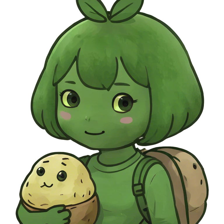 kawaii girl  potato emoji