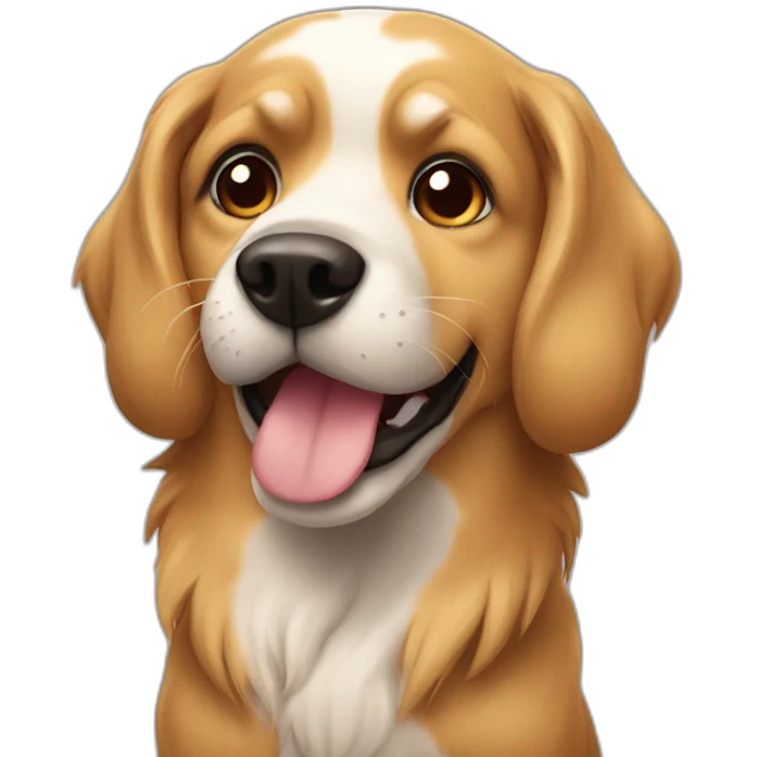 Dog and hot emoji