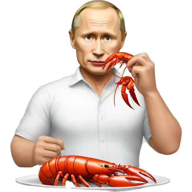 Putin eating lobster emoji