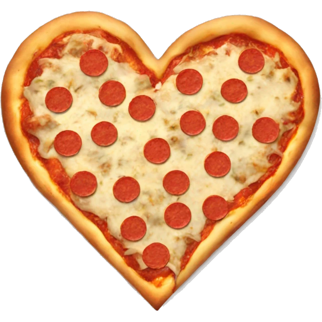 Pizza heart shape emoji