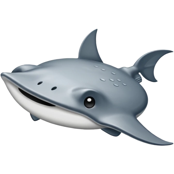 Stingray outline black white emoji