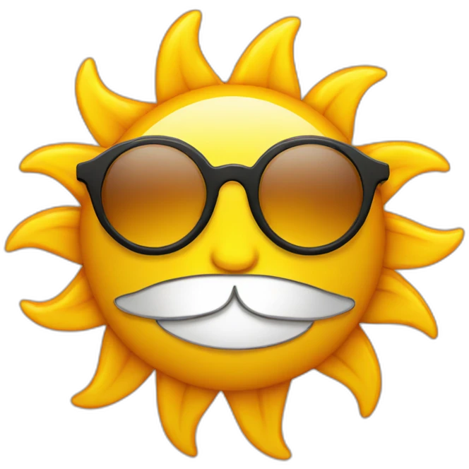 Sun with glasses emoji