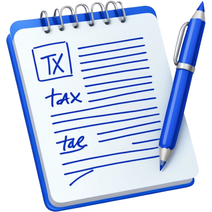 Tax learning note emoji