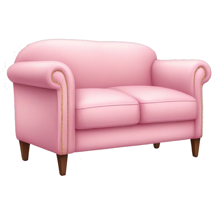 Pastel pink sofa emoji