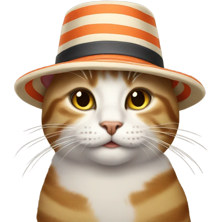 A cat in a hat emoji