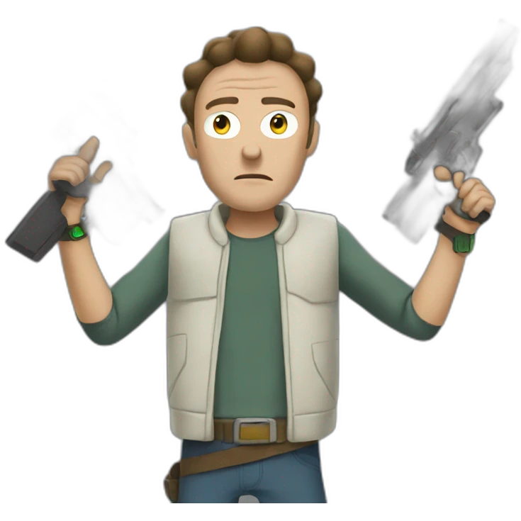 Morty with guns emoji