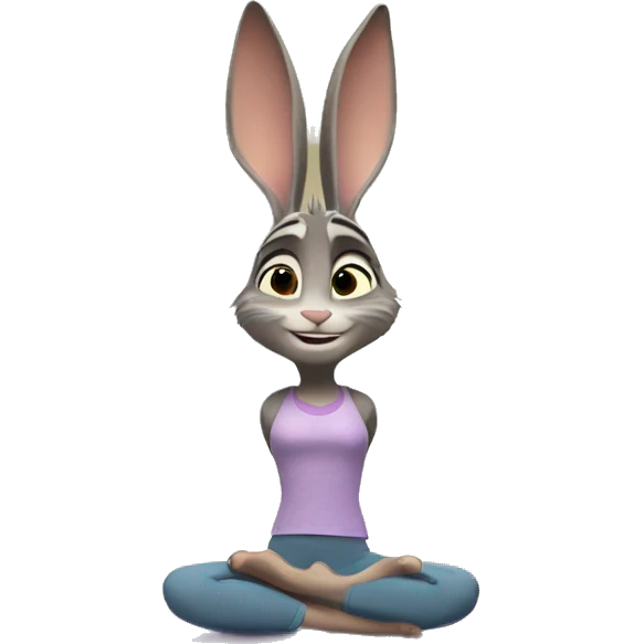 Judy Hopps doing Yoga emoji