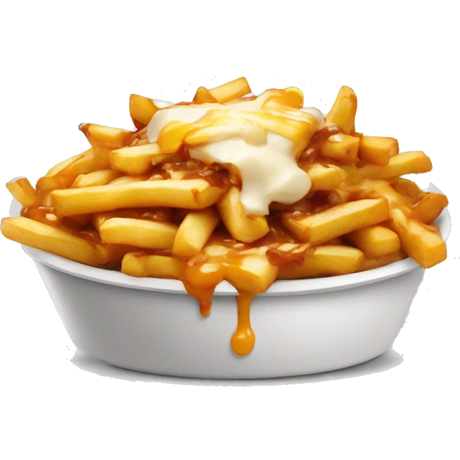 Poutine qui mange une poutine emoji