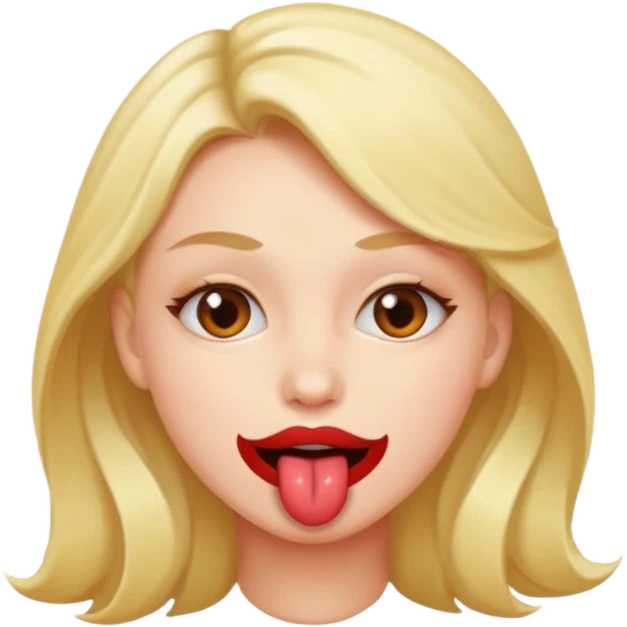 Safado mordendo a boca emoji