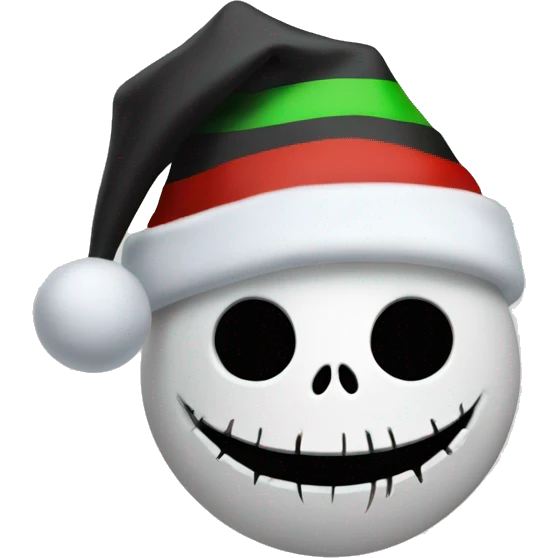 Jack Skellington Santa hat emoji