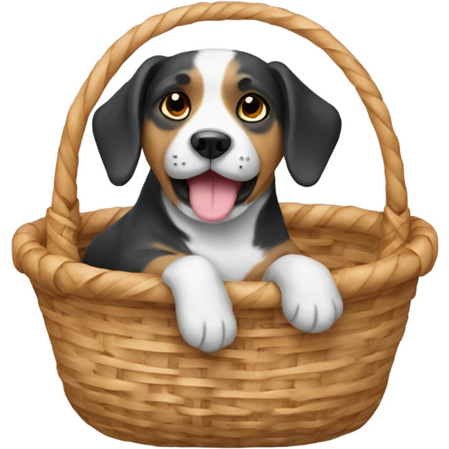 Dog in a basket emoji