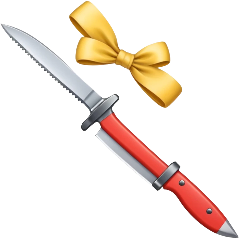 knife with little bows around it emoji